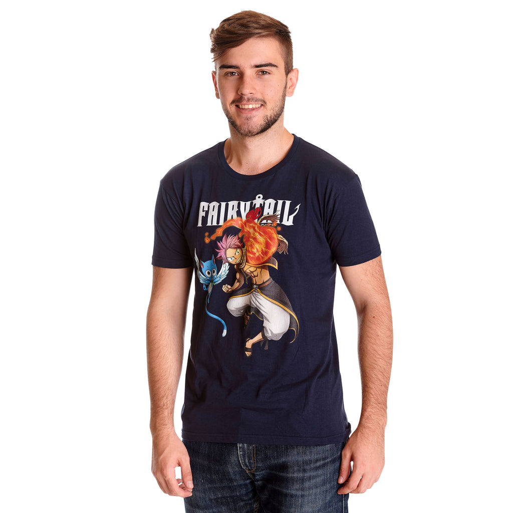 Imagen del producto Fairy Tail - Natsu y Happy Camiseta azul