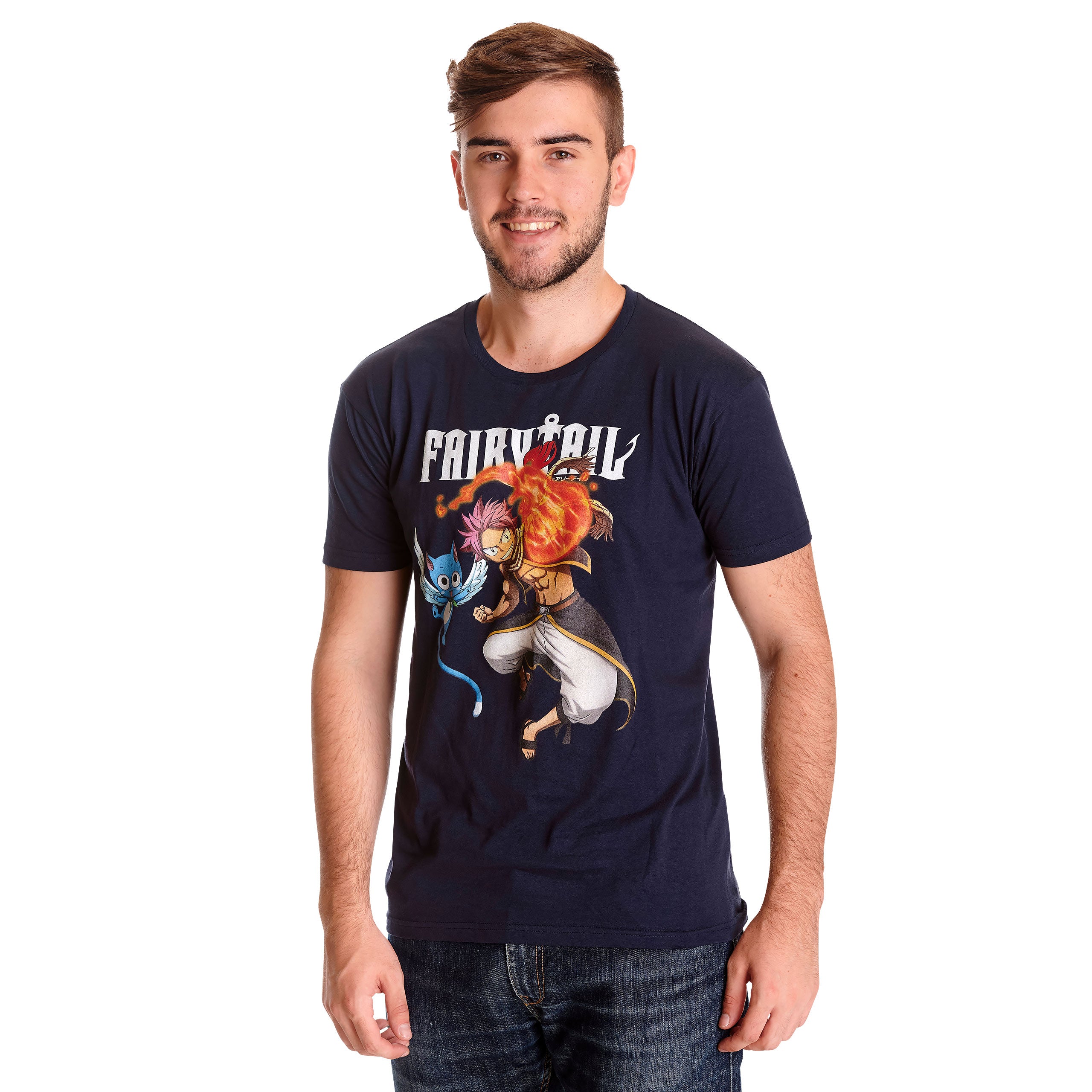 Imagen del producto Fairy Tail - Natsu y Happy Camiseta azul