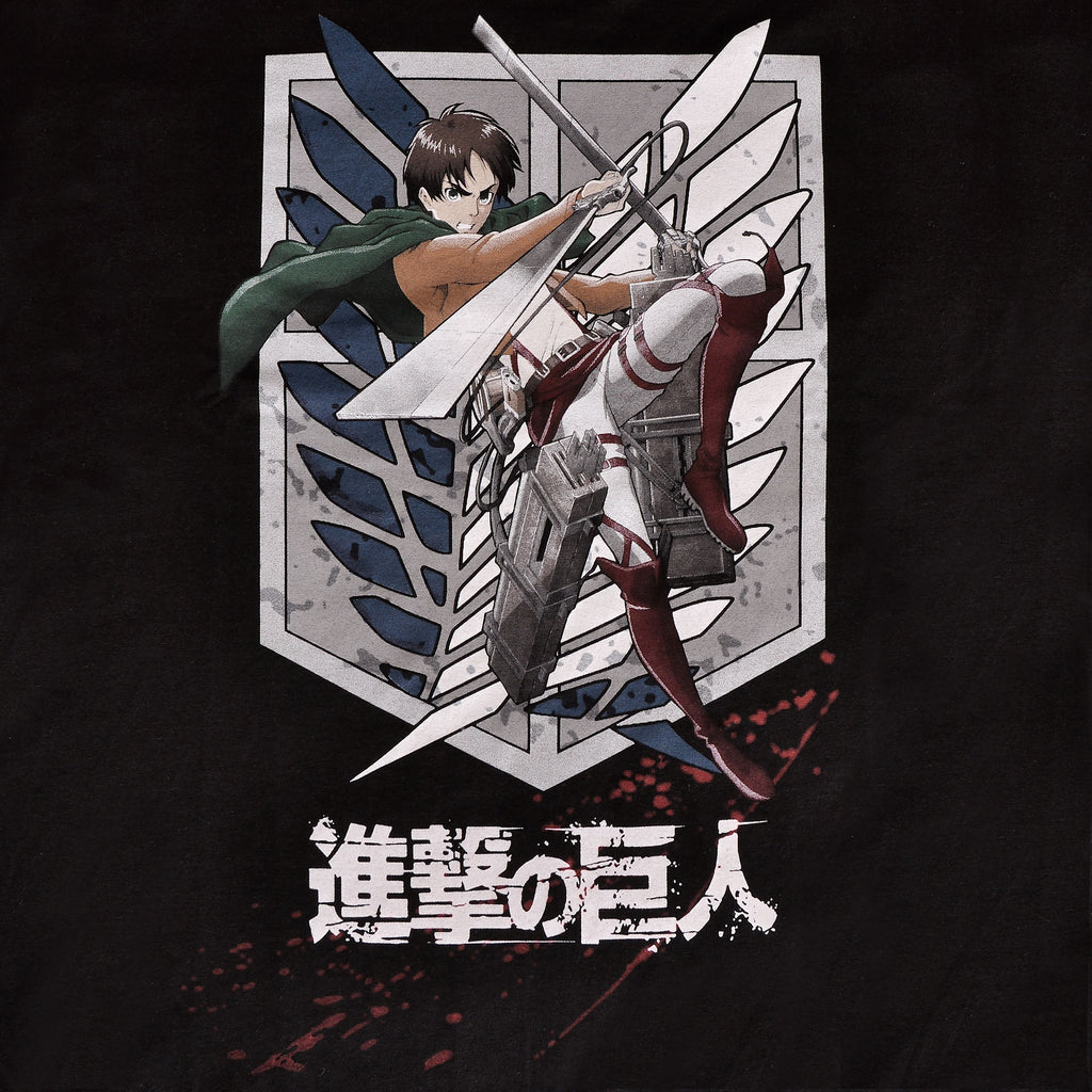 Imagen del producto Attack on Titan - Camiseta negra de Eren Survey Corps