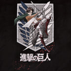 Imagen del producto Attack on Titan - Camiseta negra de Eren Survey Corps
