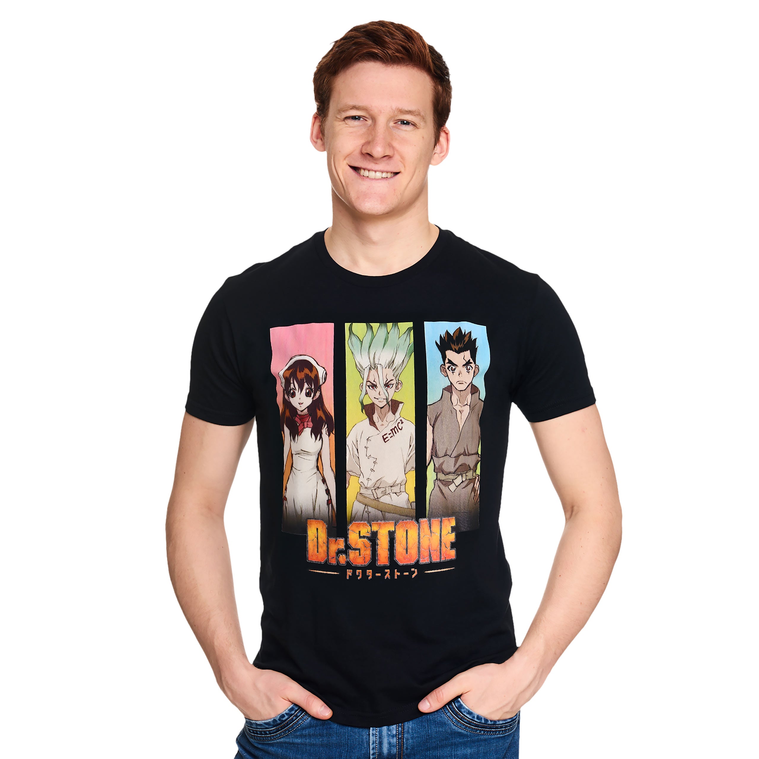Imagen del producto Dr. Stone - Camiseta Negra de Personajes Gráficos