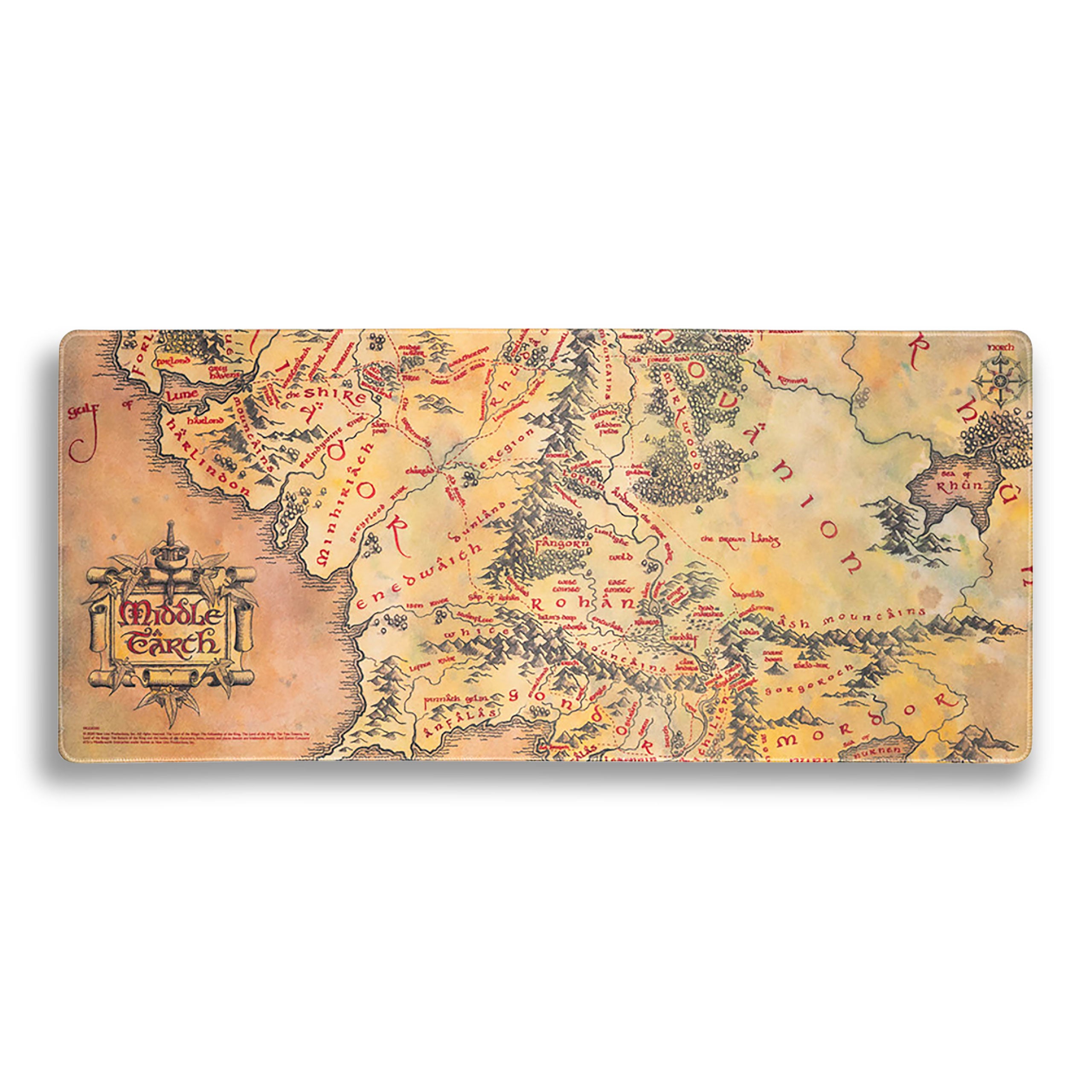 Imagen del producto El Señor de los Anillos - Alfombrilla de ratón con mapa de la Tierra Media