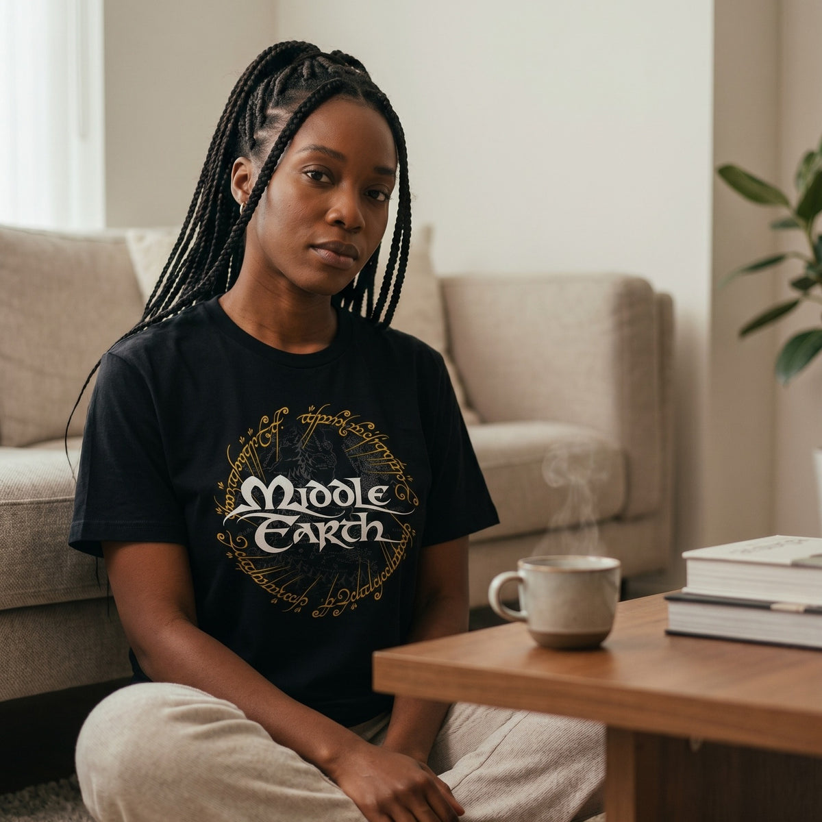 Imagen del producto Señor de los Anillos - Camiseta de la Tierra Media negra