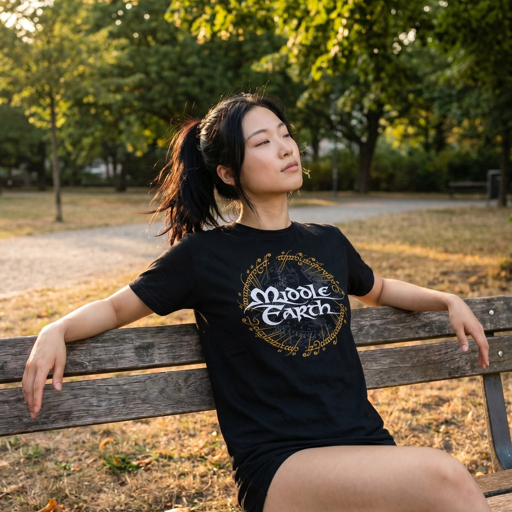 Imagen del producto Señor de los Anillos - Camiseta de la Tierra Media negra