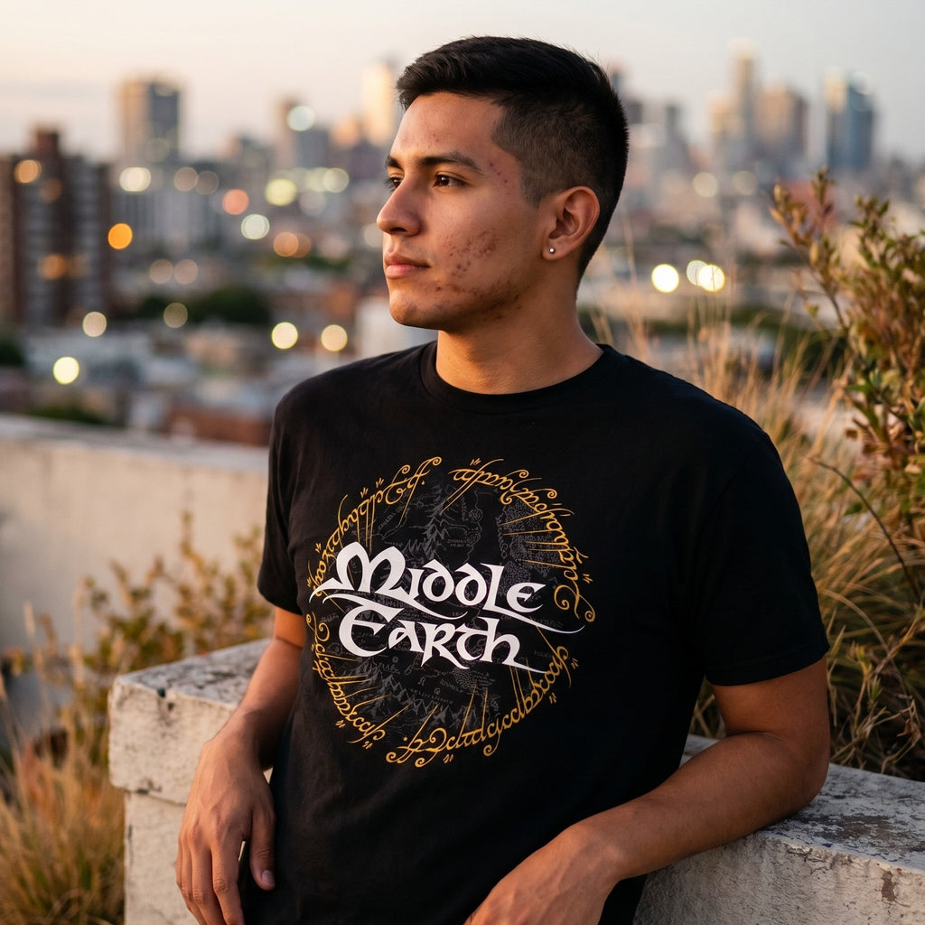 Imagen del producto Señor de los Anillos - Camiseta de la Tierra Media negra
