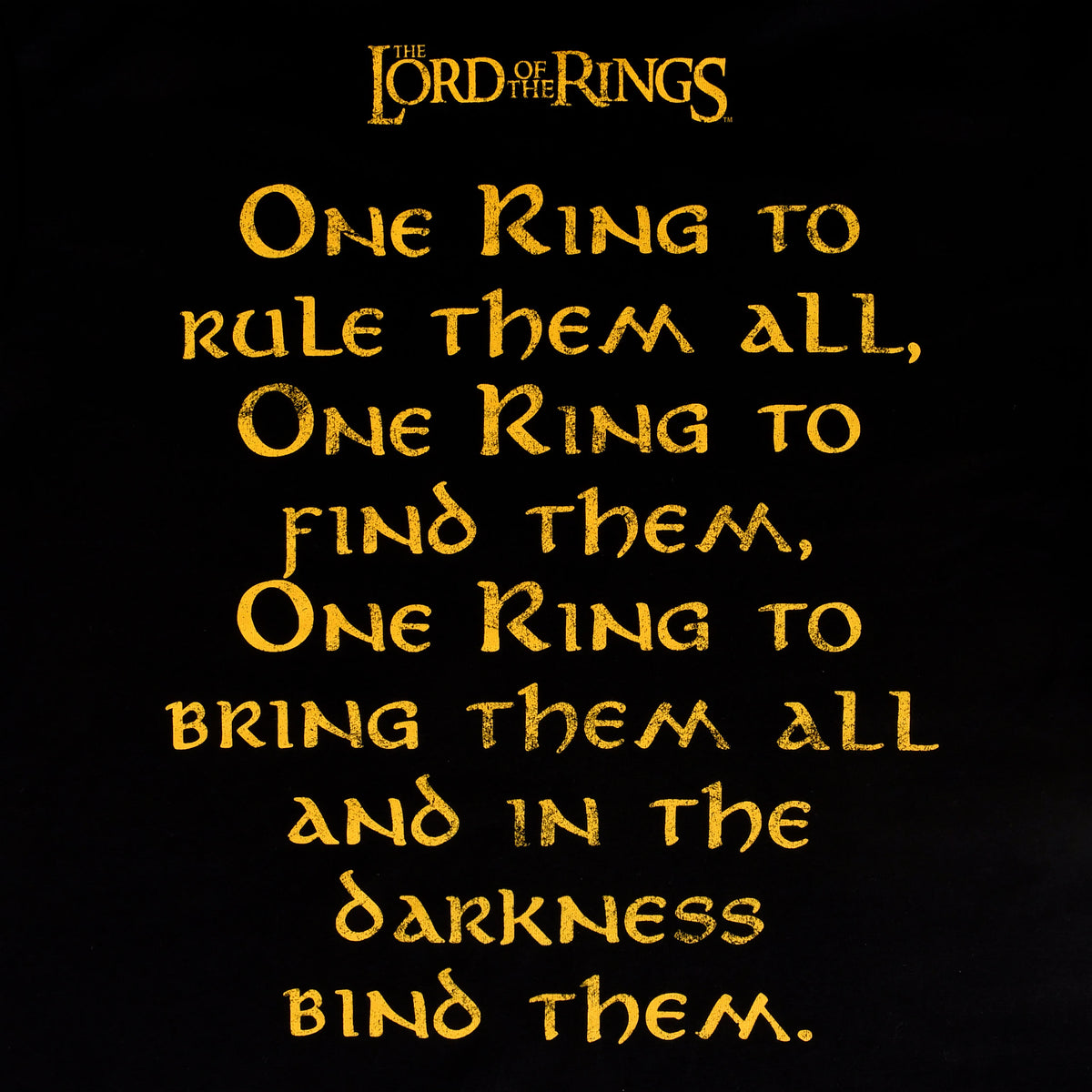 Imagen del producto Señor de los Anillos - One Ring to Rule Camiseta negra