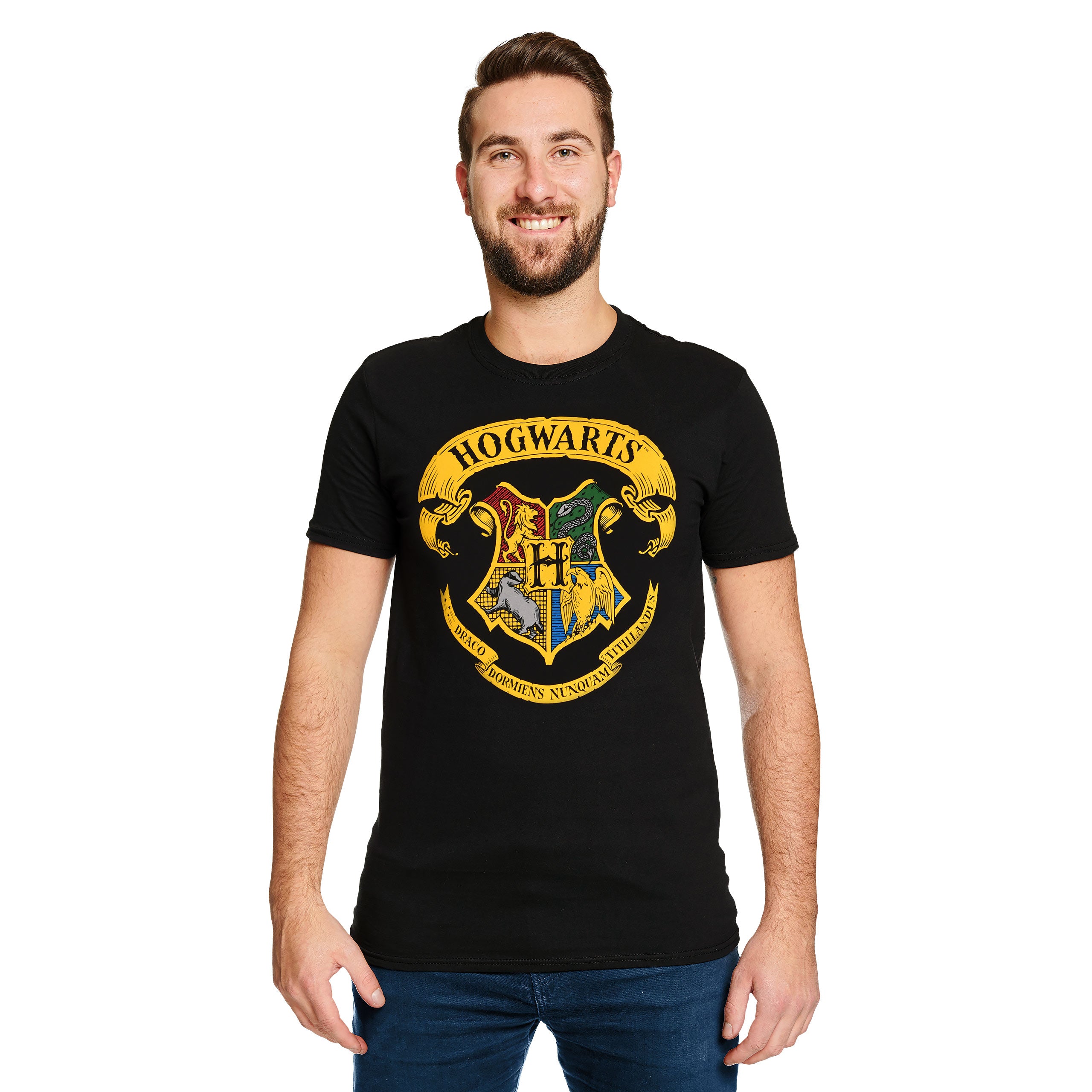 Imagen del producto Harry Potter - Camiseta negra con escudo de Hogwarts