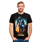 Imagen del producto Camiseta negra Through The Galaxy - Star Wars Mandalorian