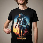 Imagen del producto Camiseta negra Through The Galaxy - Star Wars Mandalorian