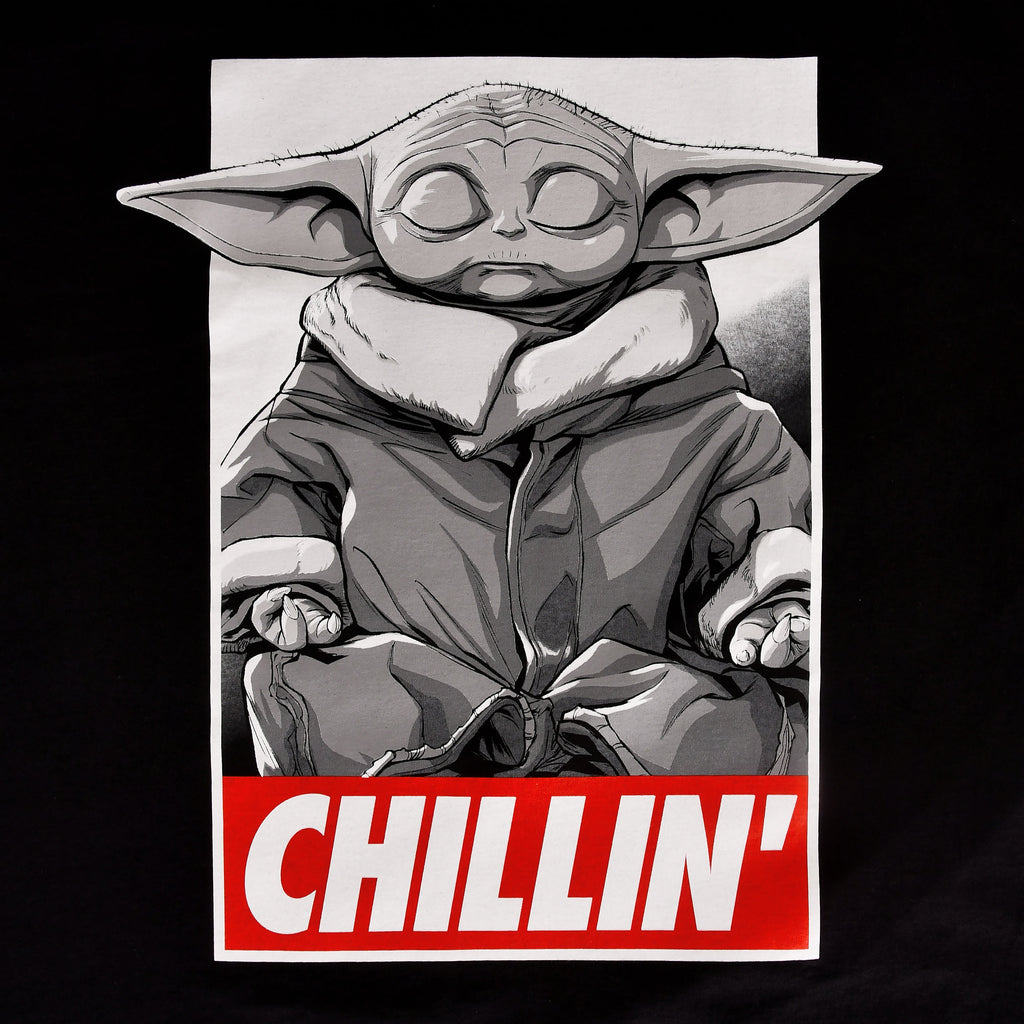 Imagen del producto Camiseta Grogu Chilling negra - Star Wars Mandalorian