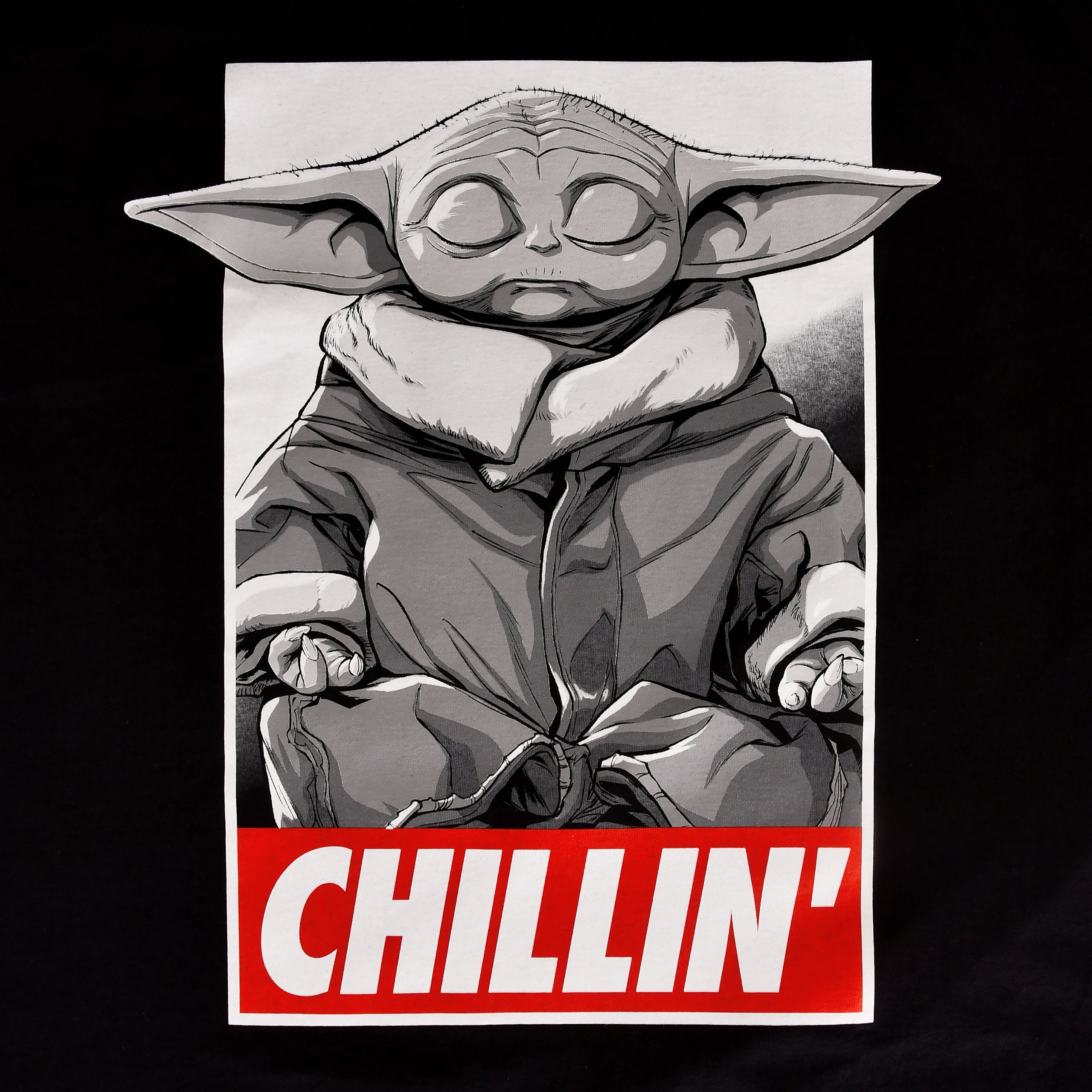 Imagen del producto Camiseta Grogu Chilling negra - Star Wars Mandalorian