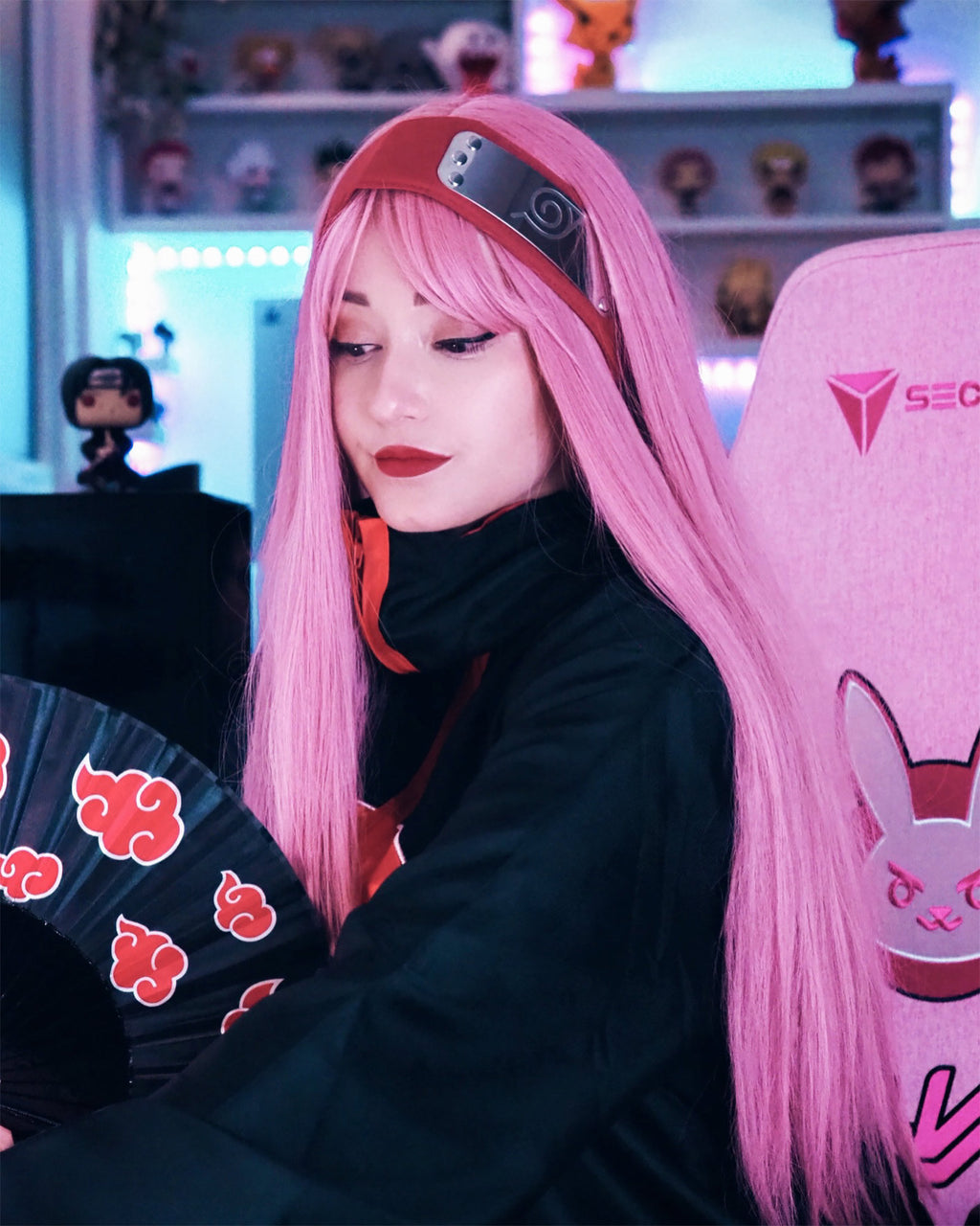 Imagen del producto Naruto - Banda para la frente con símbolo de Konoha rojo