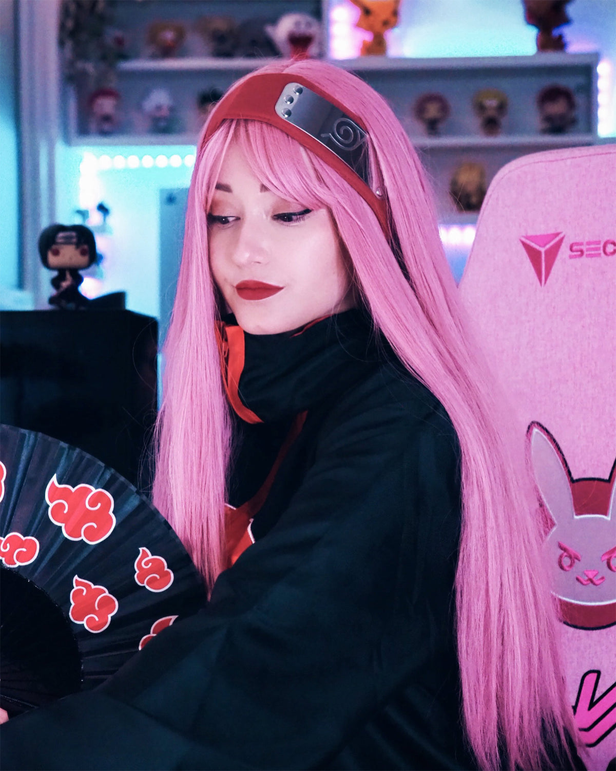 Imagen del producto Naruto - Banda para la frente con símbolo de Konoha rojo