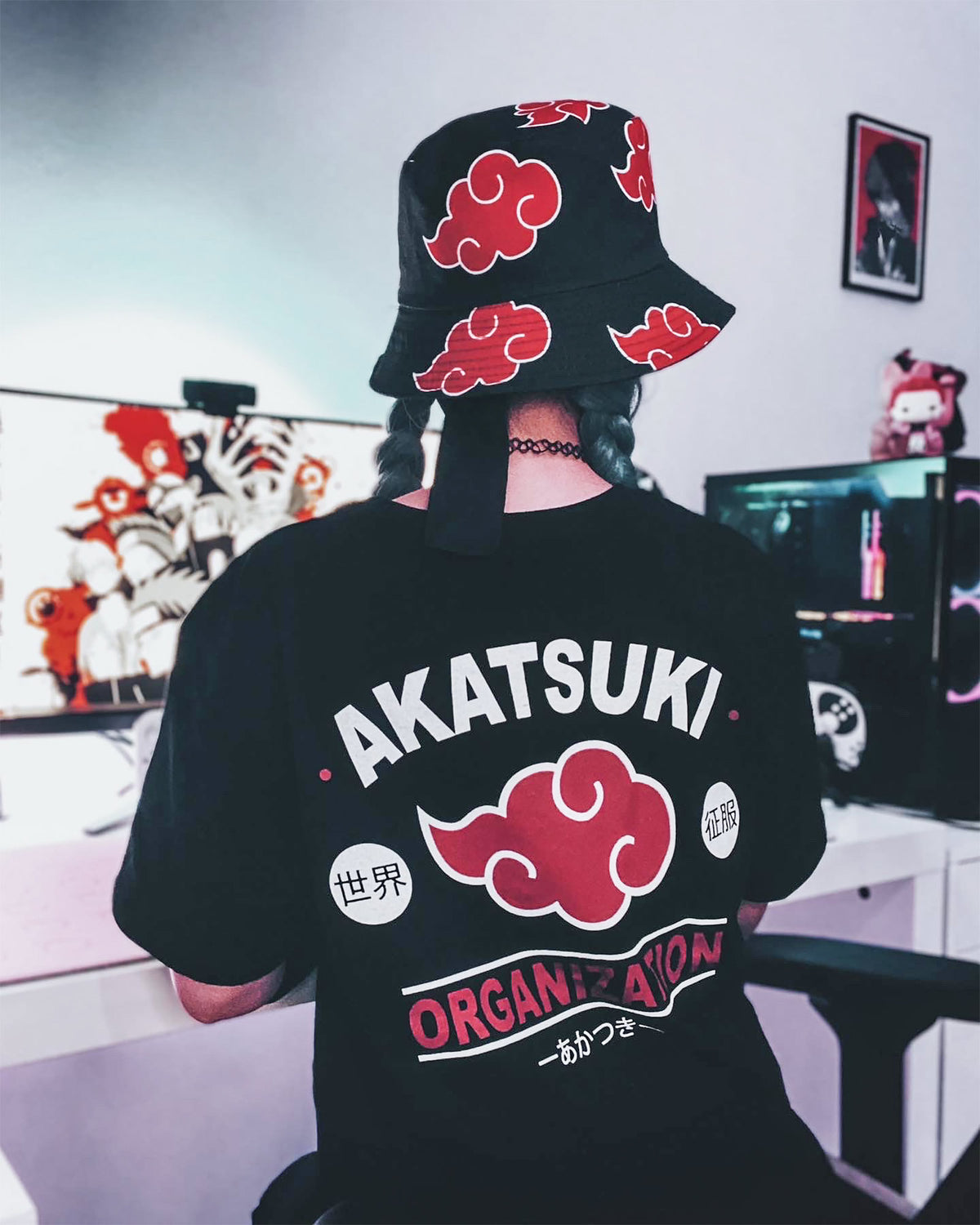 Imagen del producto Naruto - Camiseta negra con símbolo de Akatsuki
