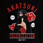 Imagen del producto Naruto - Camiseta negra de la Organización Akatsuki