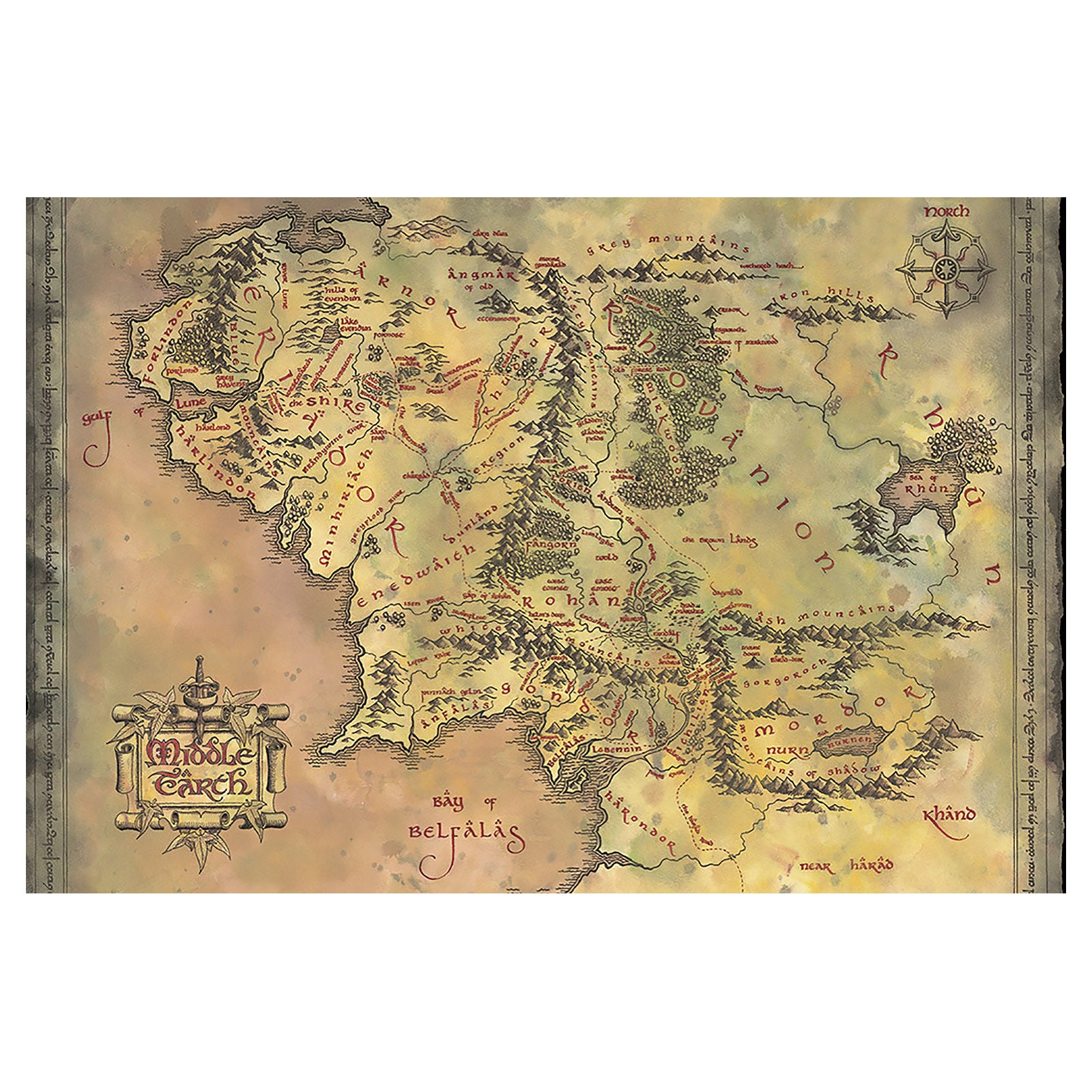 Imagen del producto El Señor de los Anillos - Póster Maxi de la Mapa de la Tierra Media