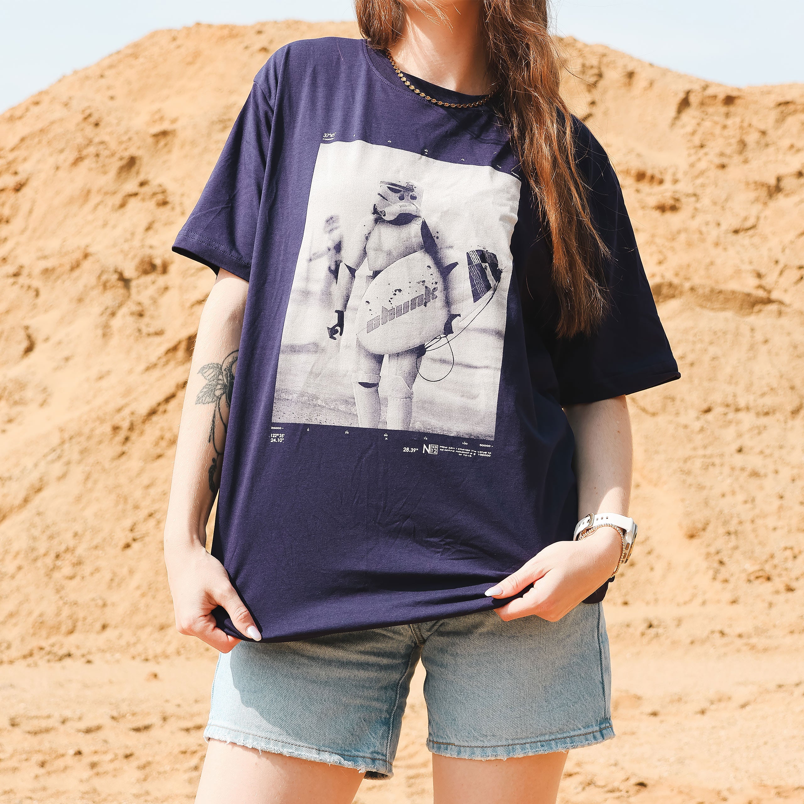 Imagen del producto Camiseta Surfing Trooper para fans de Star Wars azul