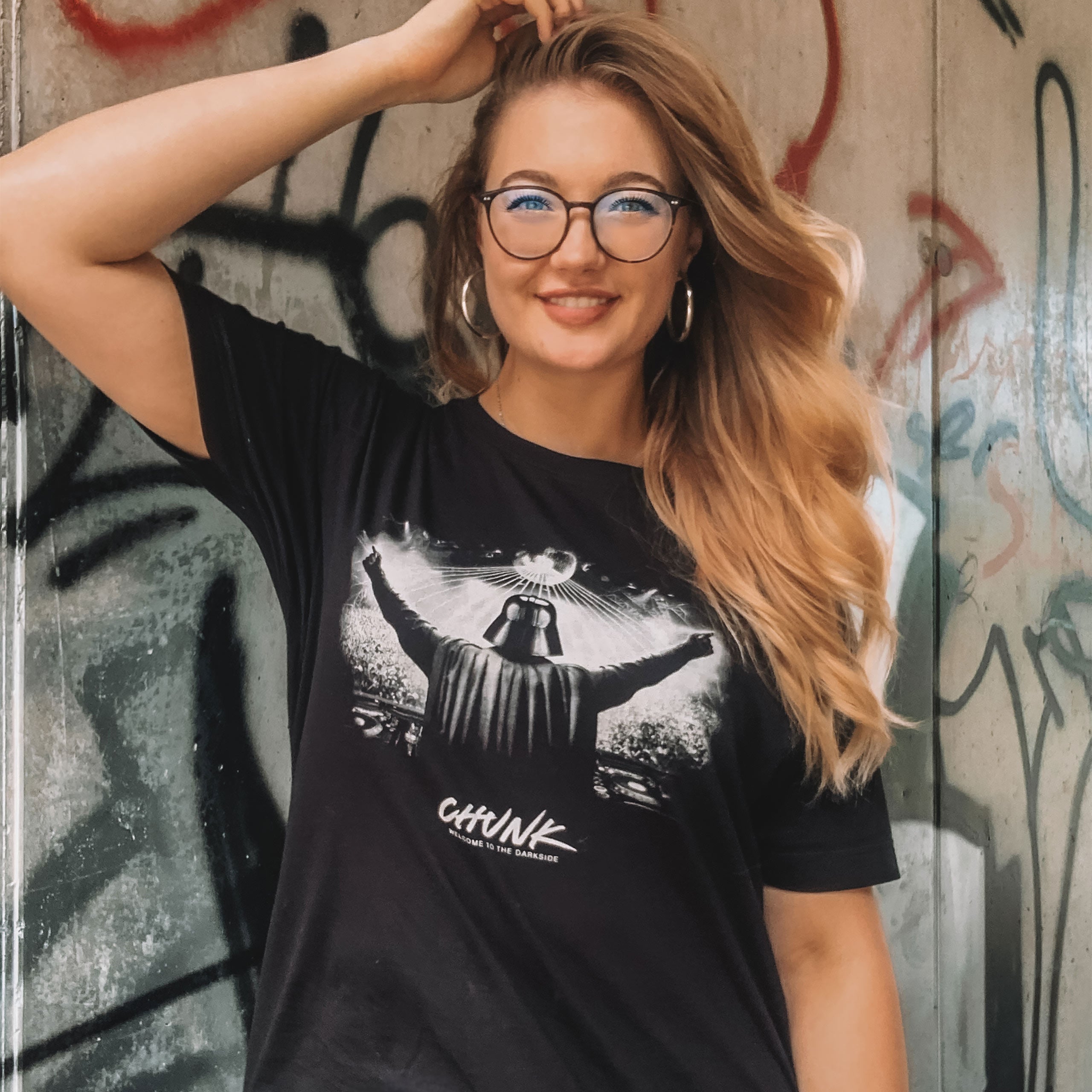 Imagen del producto Camiseta DJ Dark Lord para fans de Star Wars negra