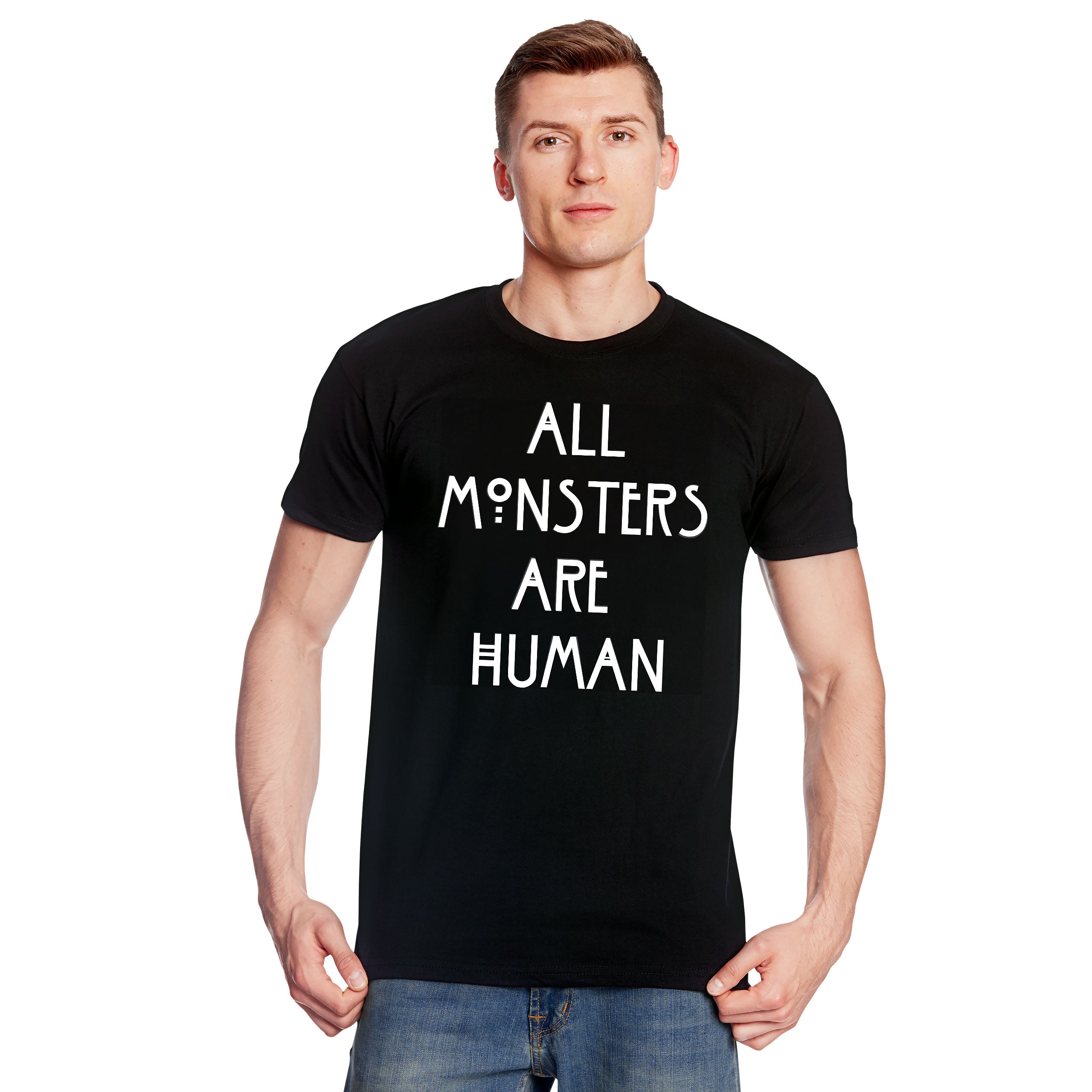 Imagen del producto Camiseta de monstruos humanos para fans de American Horror Story negra