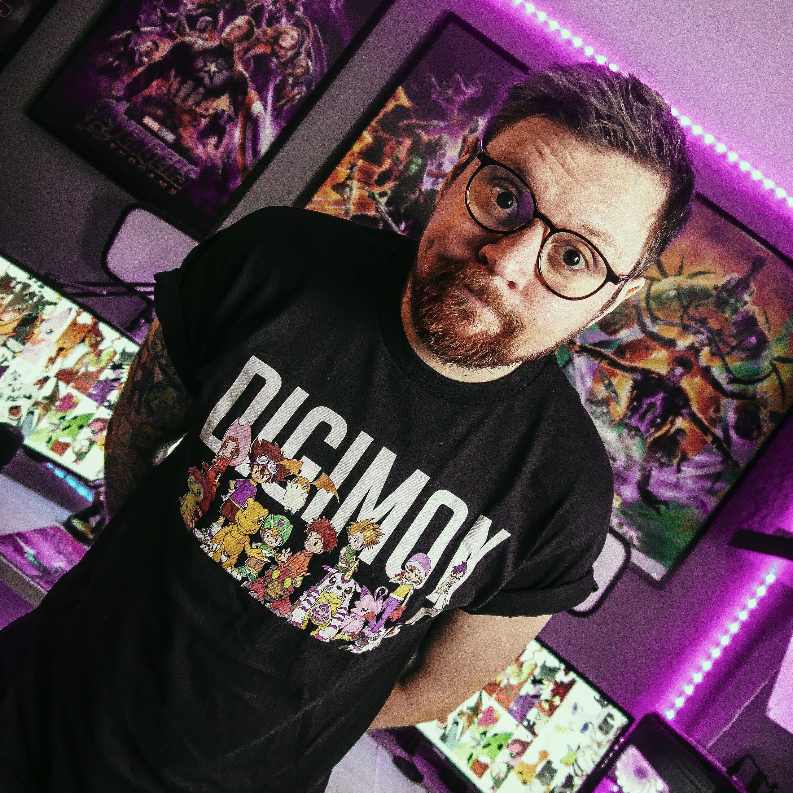 Imagen del producto Digimon - Camiseta de personajes negra