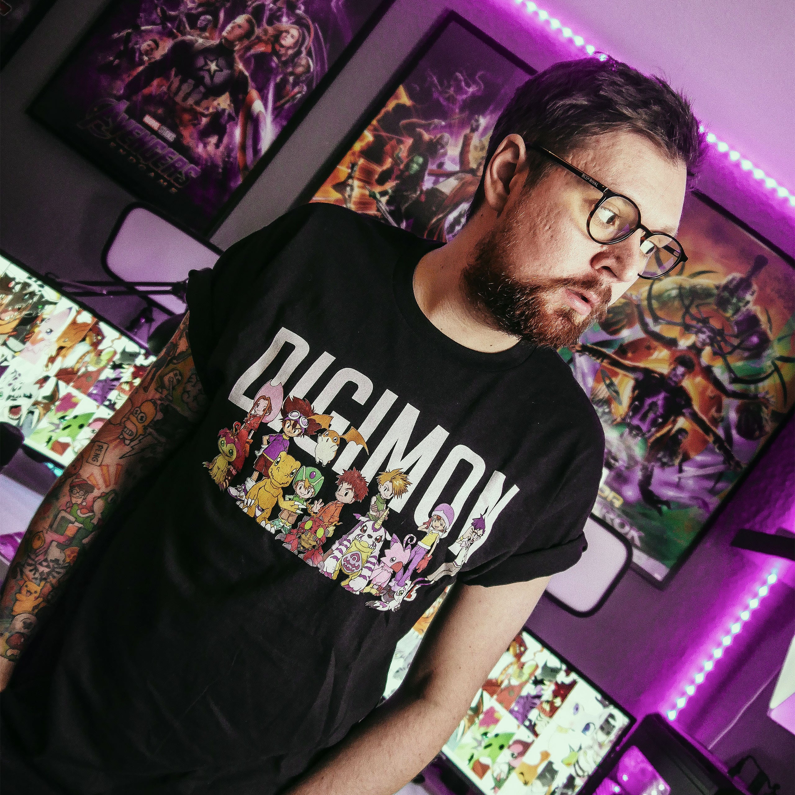 Imagen del producto Digimon - Camiseta de personajes negra