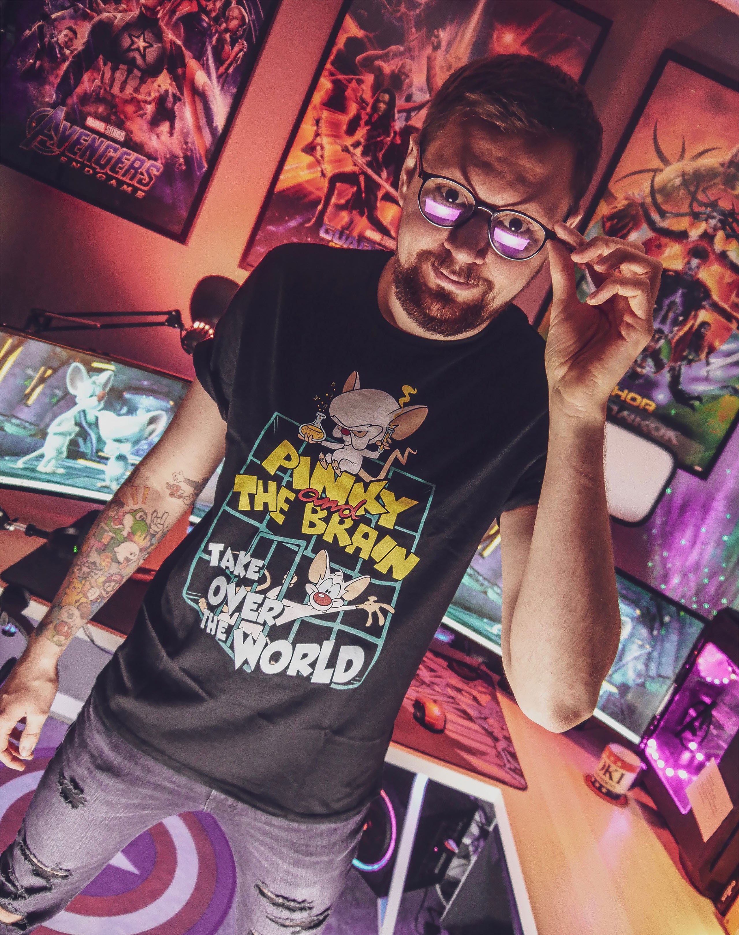 Imagen del producto Pinky y Cerebro - Camiseta Take Over The World