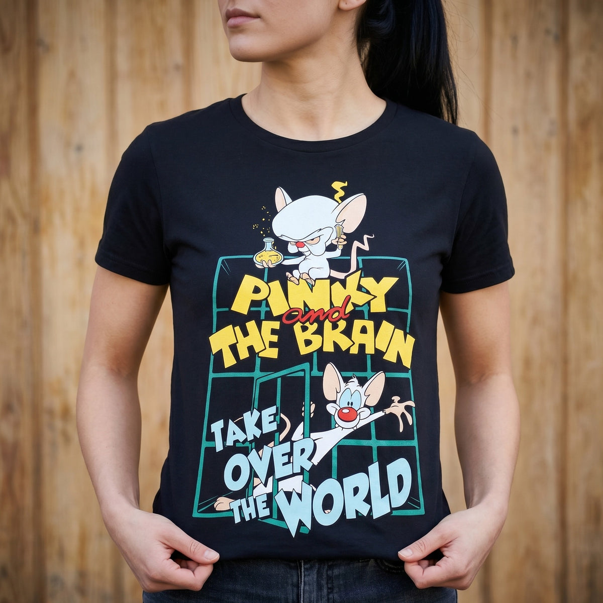 Imagen del producto Pinky y Cerebro - Camiseta Take Over The World