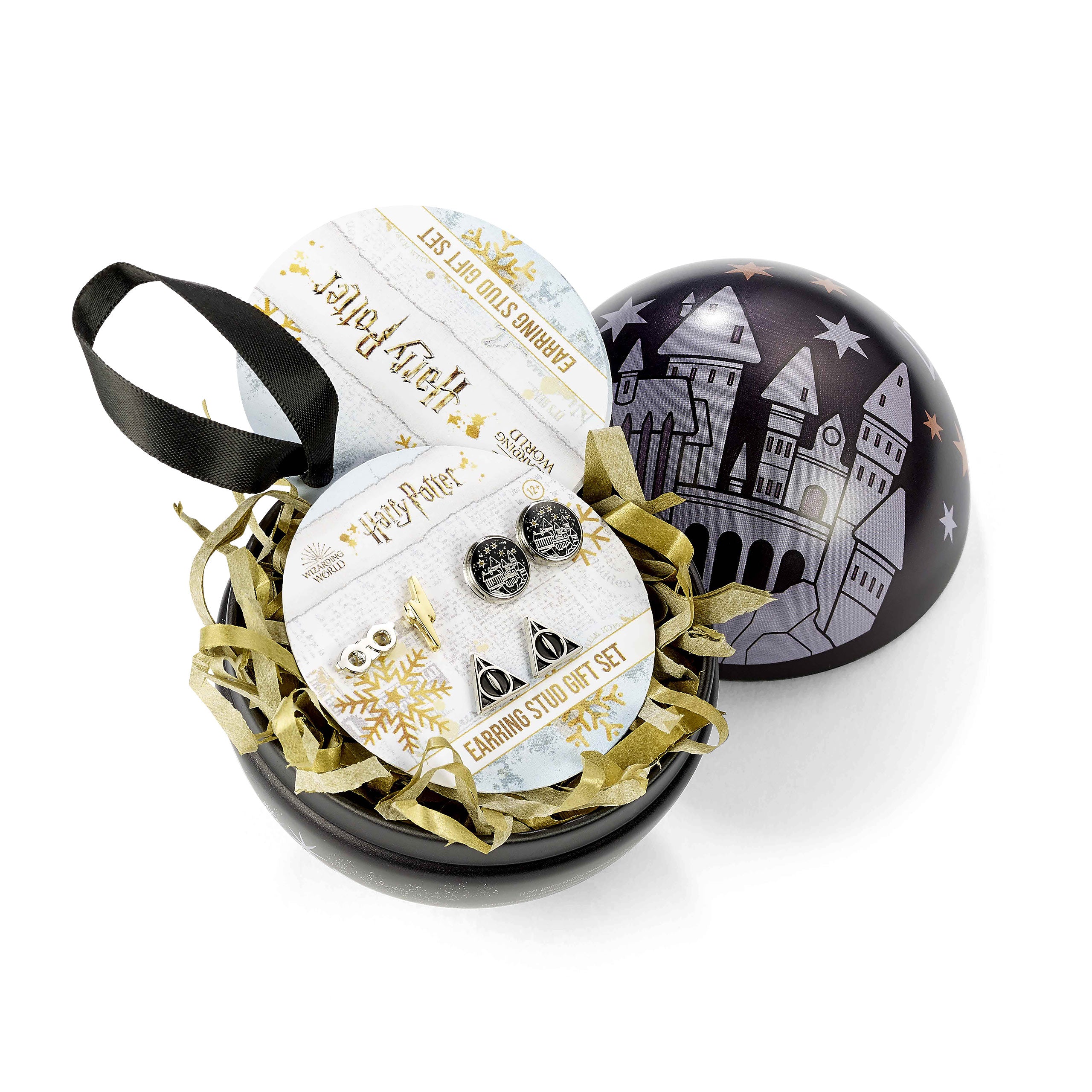 Imagen del producto Harry Potter - Bola de Navidad de Hogwarts con Set de Pendientes