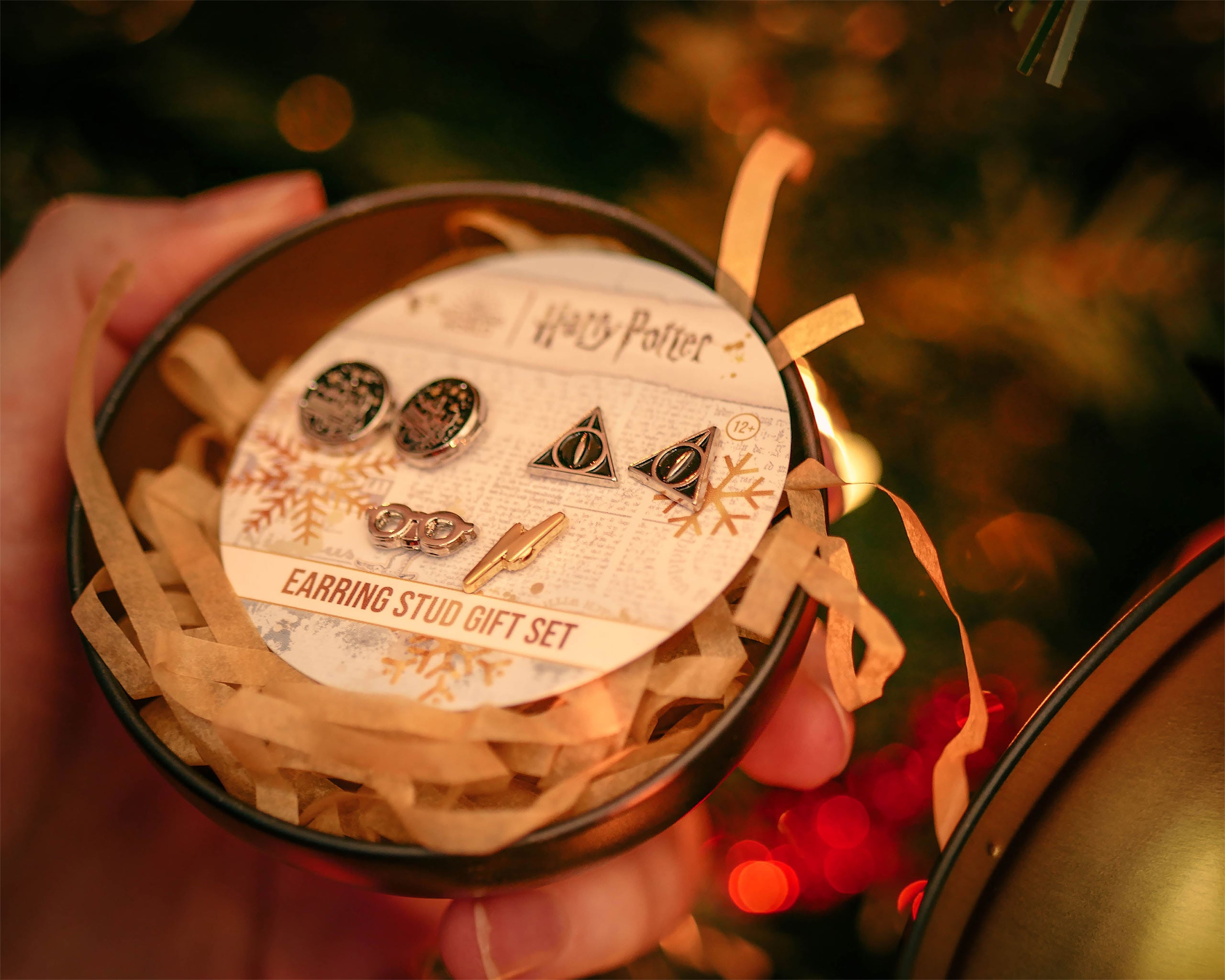 Imagen del producto Harry Potter - Bola de Navidad de Hogwarts con Set de Pendientes