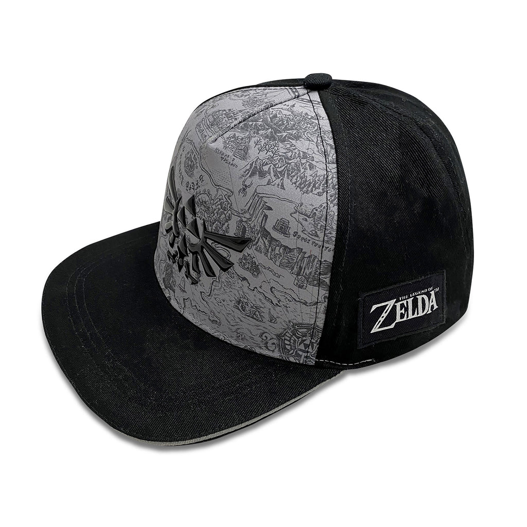 Imagen del producto Zelda - Gorra Snapback negra del mapa de Hyrule