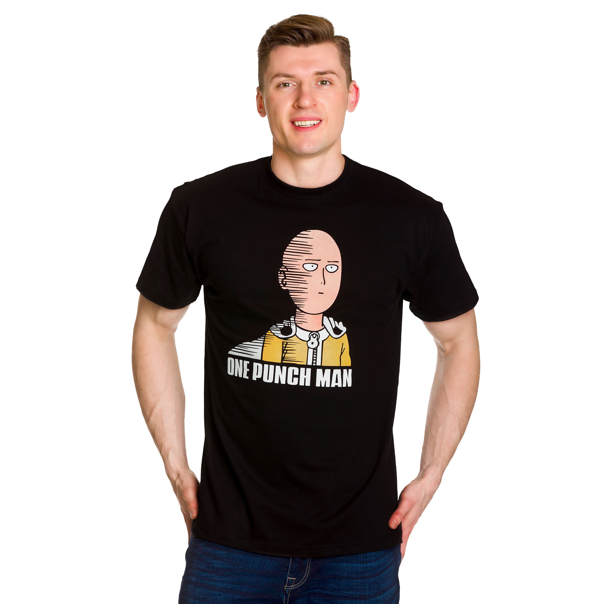 Imagen del producto One Punch Man - Camiseta divertida de Saitama en negro