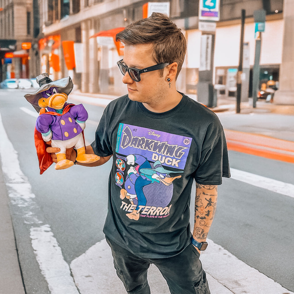 Imagen del producto Darkwing Duck - Camiseta negra de portada de cómic