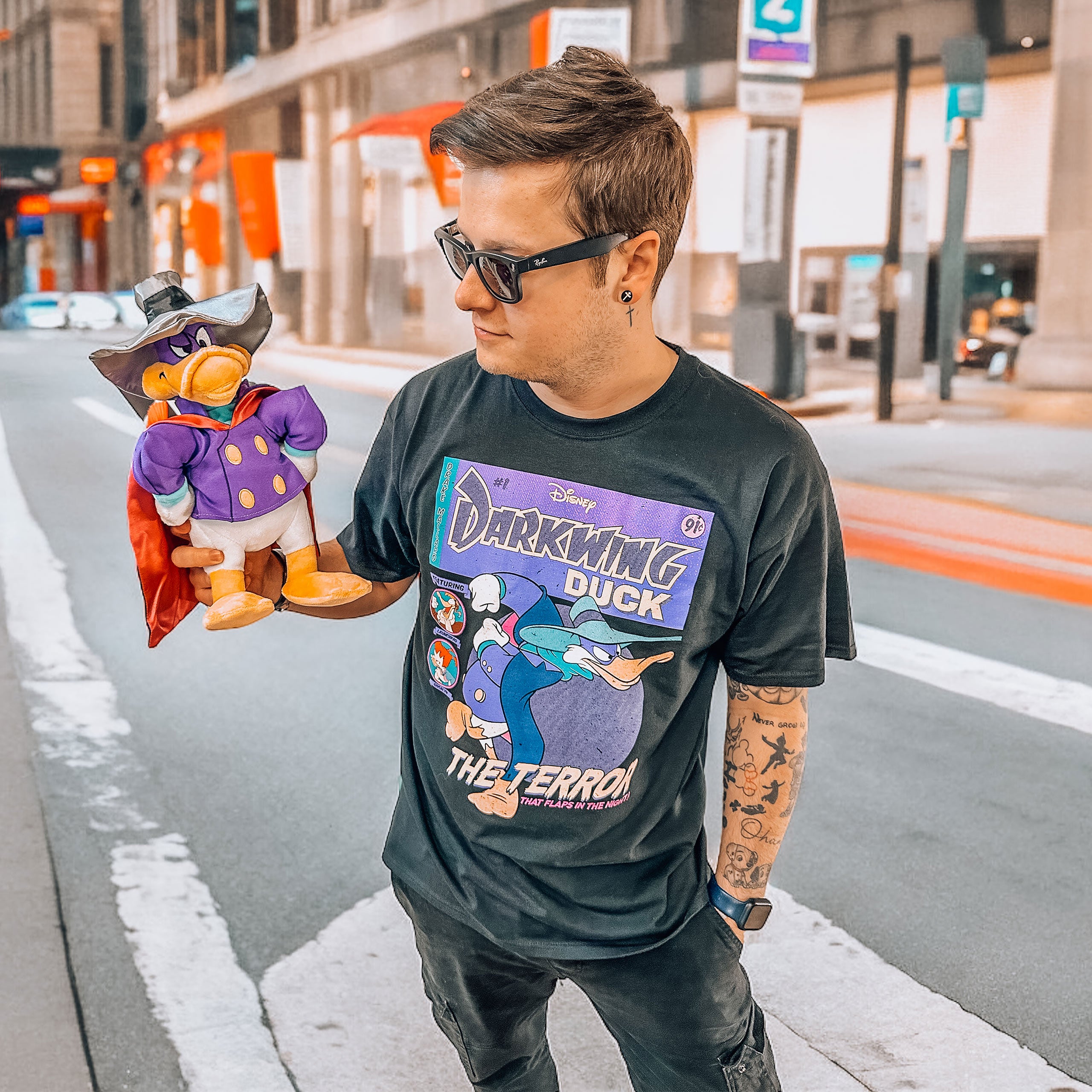 Imagen del producto Darkwing Duck - Camiseta negra de portada de cómic