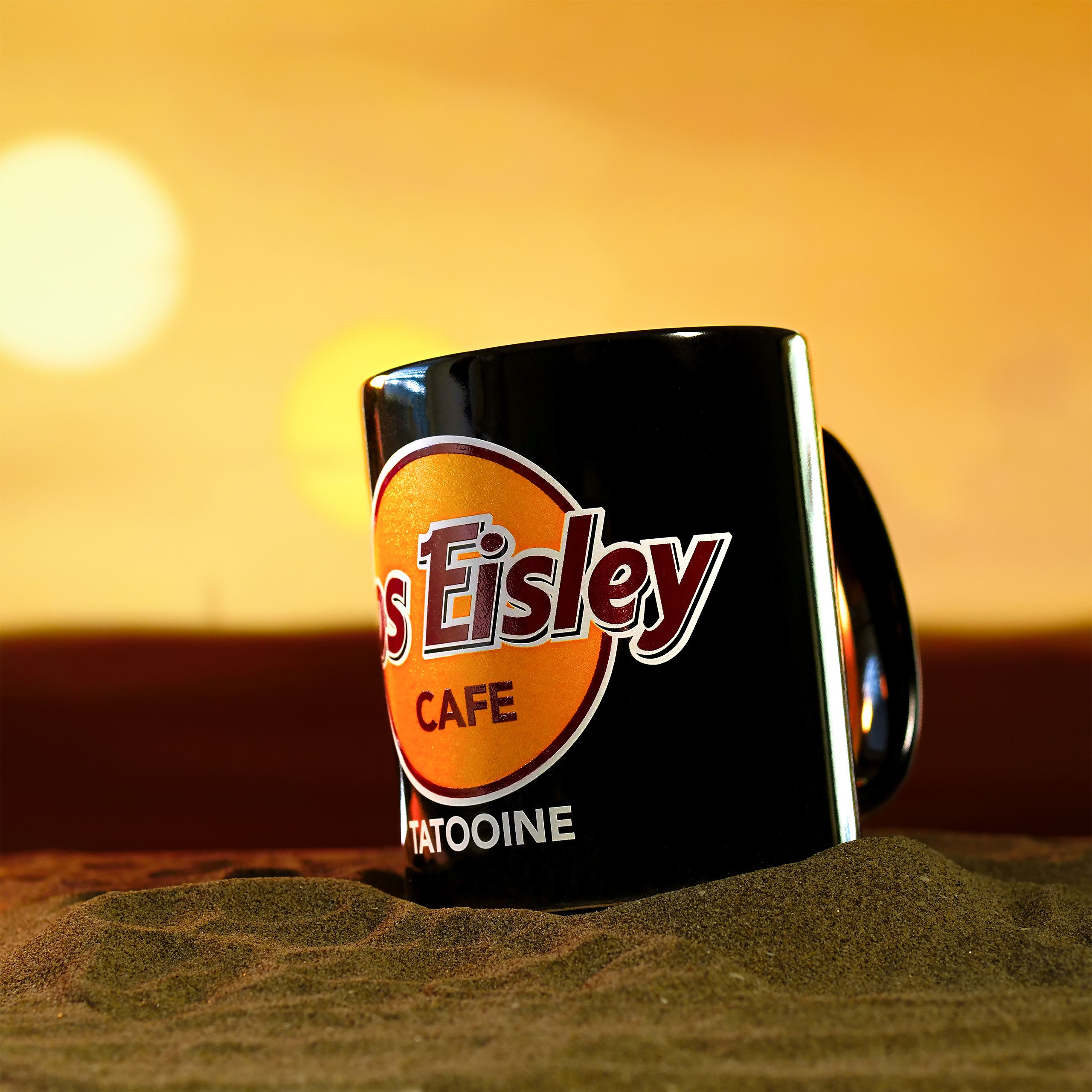 Imagen del producto Taza del Café Mos Eisley para fans de Star Wars negra