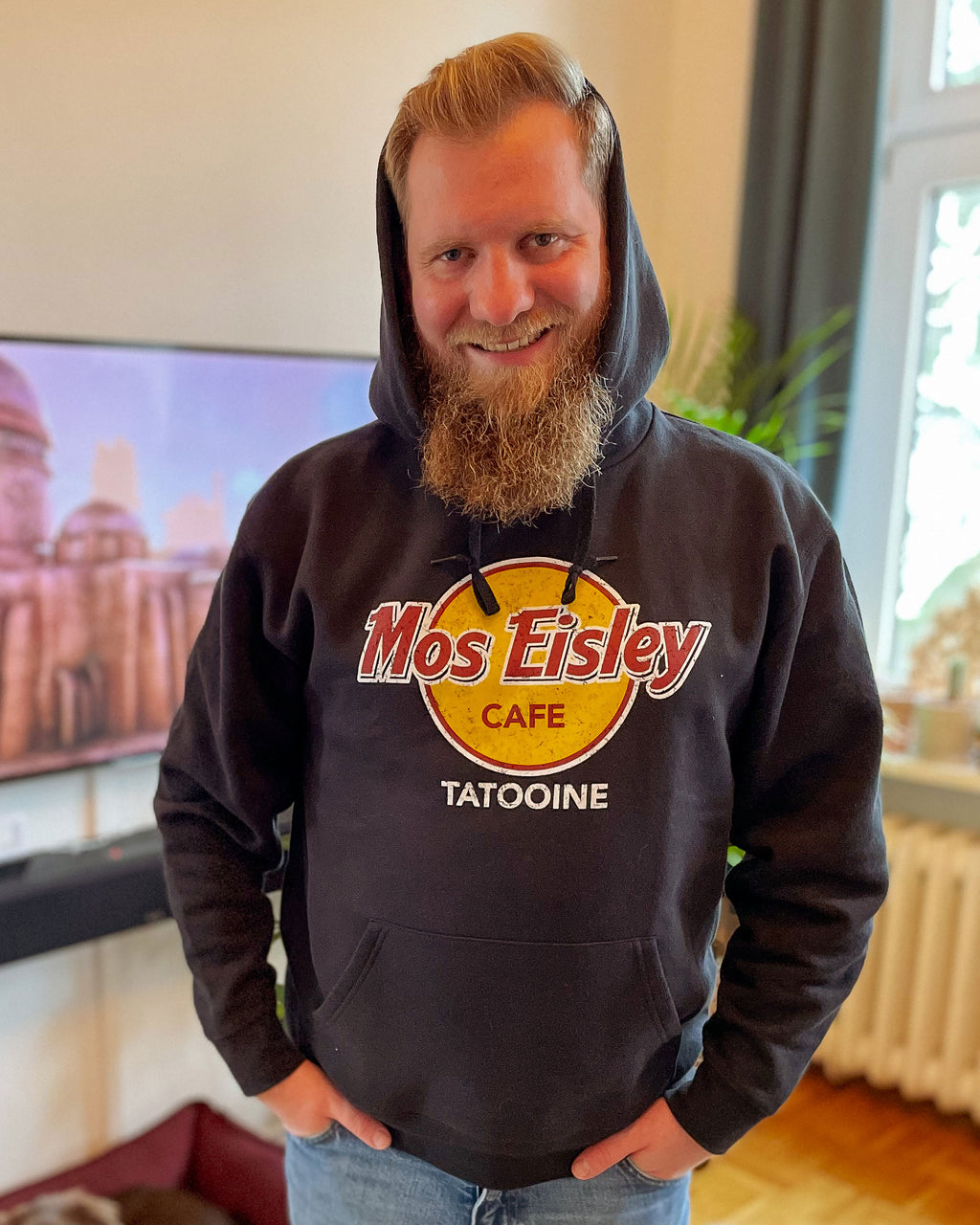 Imagen del producto Sudadera con capucha Mos Eisley Cafe para fans de Star Wars negro