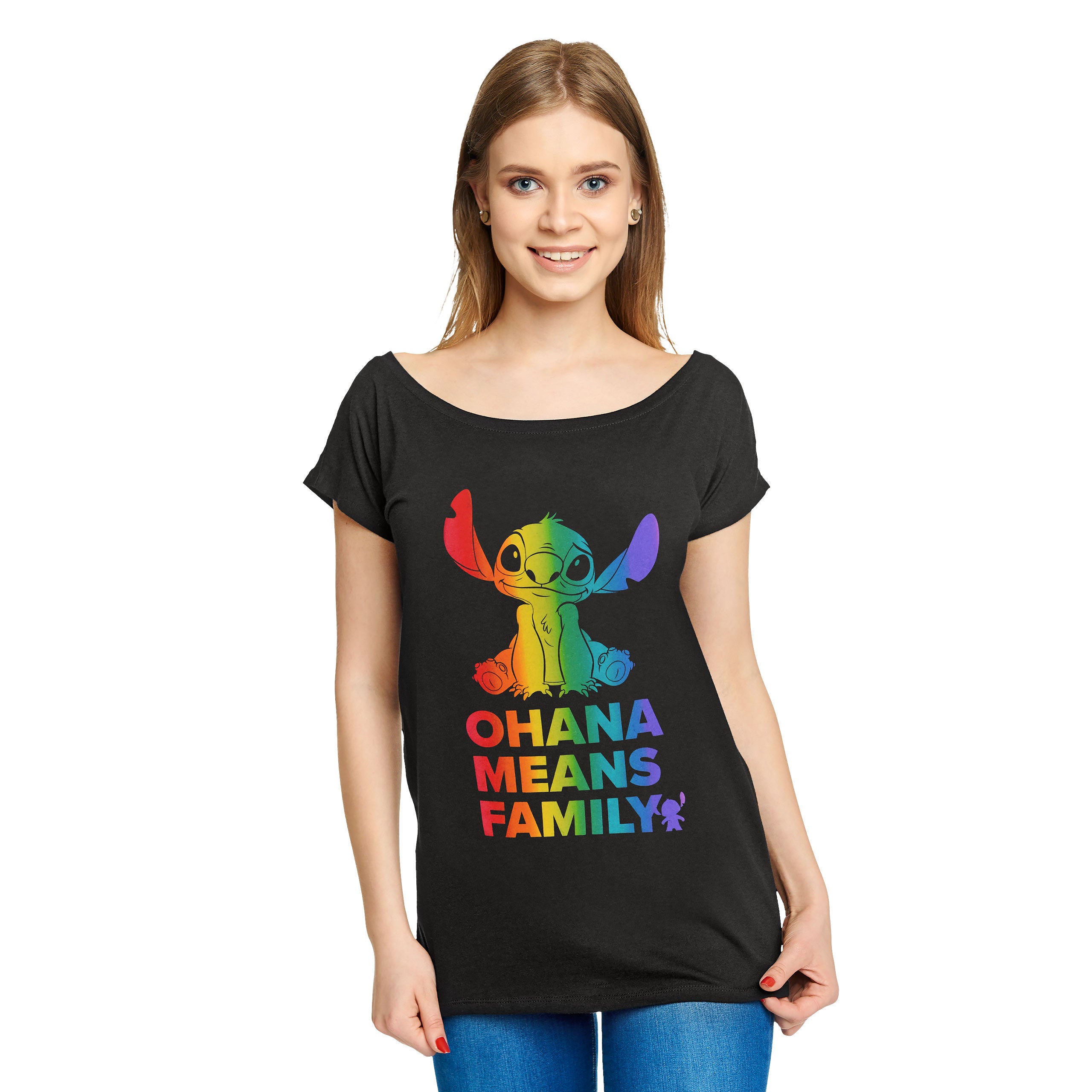 Imagen del producto Lilo & Stitch - Ohana Rainbow Pride Camiseta de mujer Loose Fit