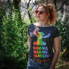 Imagen del producto Lilo & Stitch - Ohana Rainbow Pride Camiseta de mujer Loose Fit