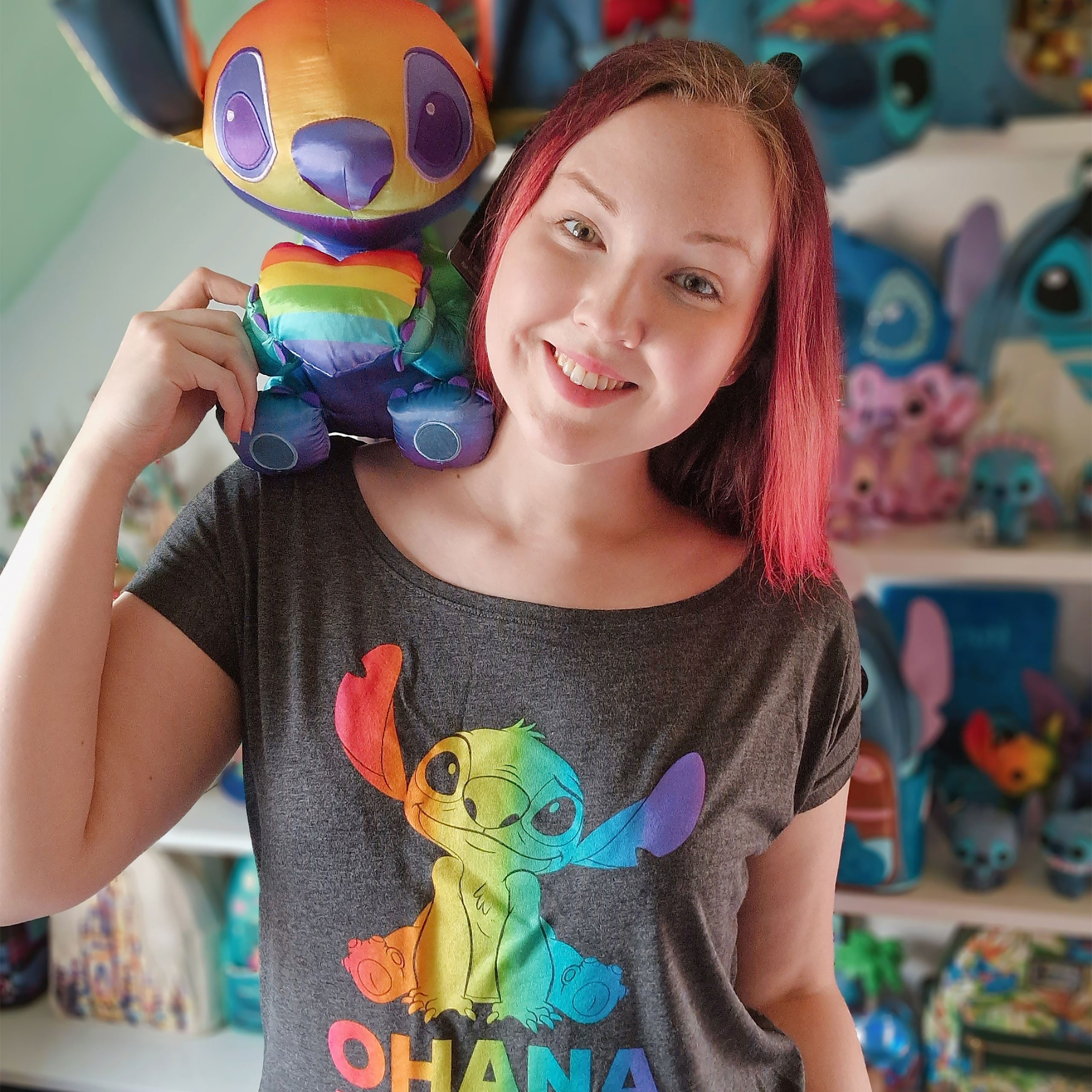 Imagen del producto Lilo & Stitch - Ohana Rainbow Pride Camiseta de mujer Loose Fit