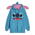 Imagen del producto Lilo & Stitch - Sudadera con capucha para mujer Stitch con orejas azul