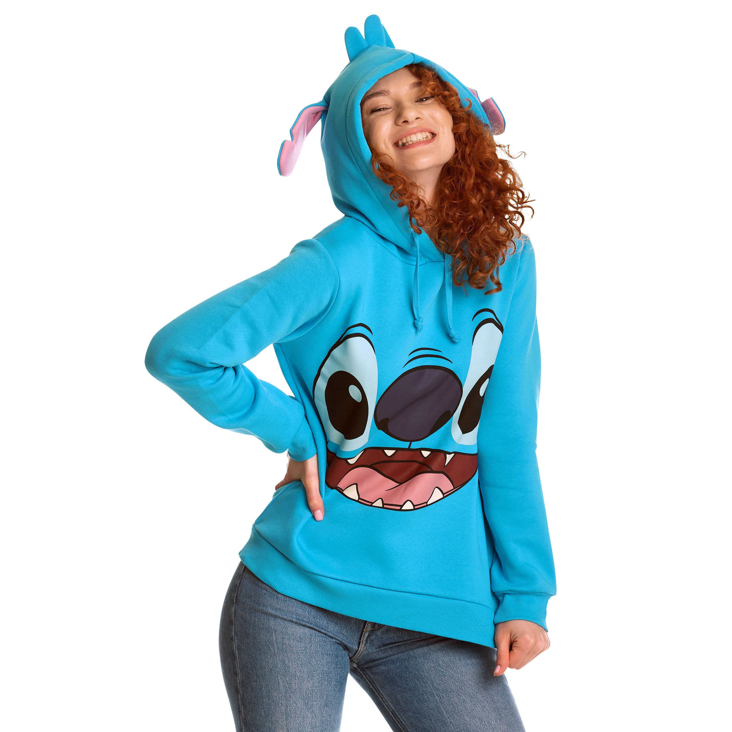Imagen del producto Lilo & Stitch - Sudadera con capucha para mujer Stitch con orejas azul