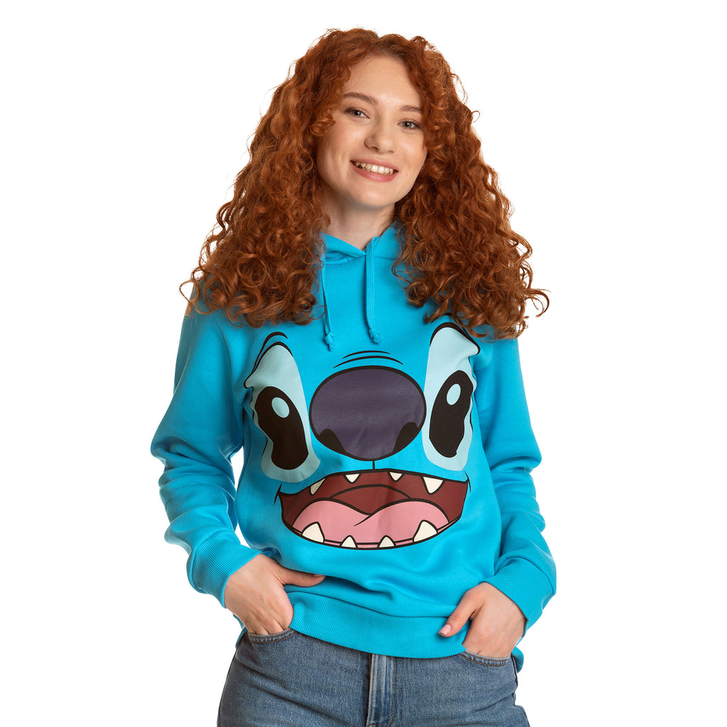 Imagen del producto Lilo & Stitch - Sudadera con capucha para mujer Stitch con orejas azul
