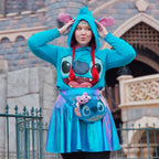 Imagen del producto Lilo & Stitch - Sudadera con capucha para mujer Stitch con orejas azul