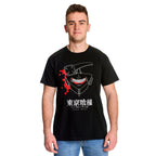 Imagen del producto Tokyo Ghoul - Camiseta negra con máscara llena de sangre