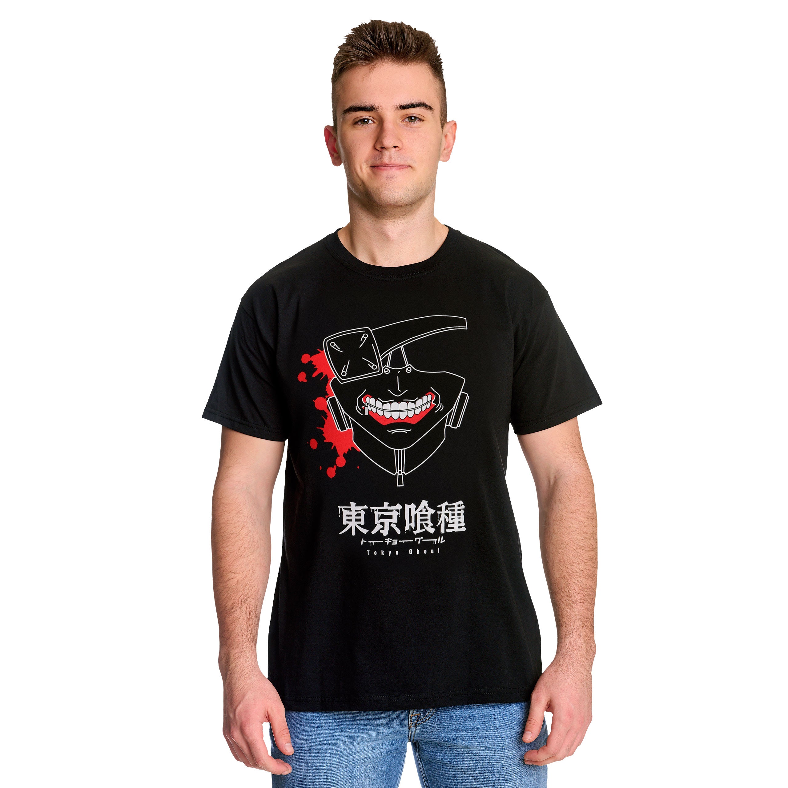 Imagen del producto Tokyo Ghoul - Camiseta negra con máscara llena de sangre