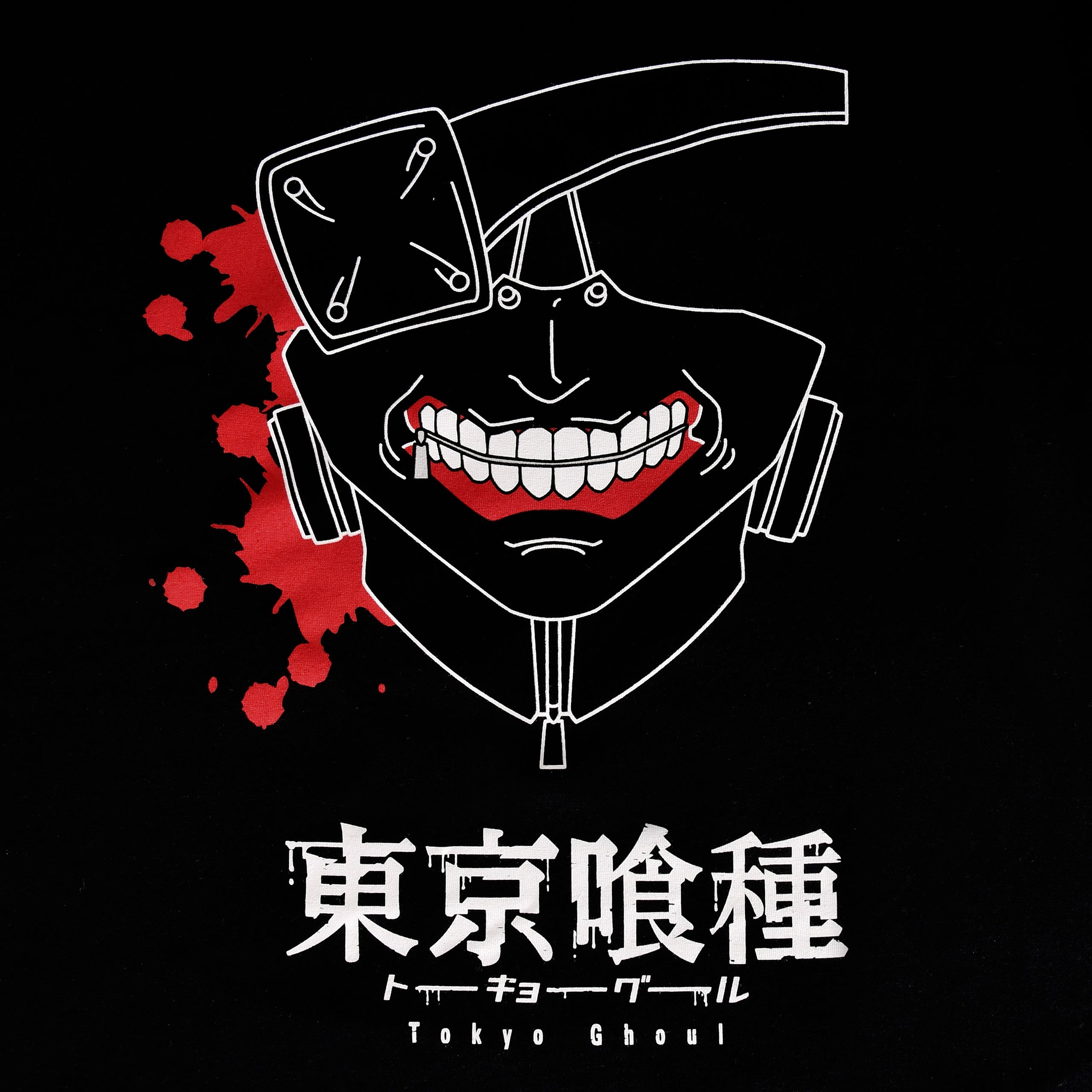 Imagen del producto Tokyo Ghoul - Camiseta negra con máscara llena de sangre