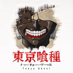 Imagen del producto Tokyo Ghoul - Camiseta de máscara raspada blanca