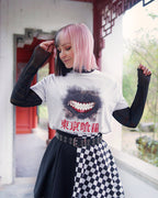 Imagen del producto Tokyo Ghoul - Camiseta de máscara raspada blanca