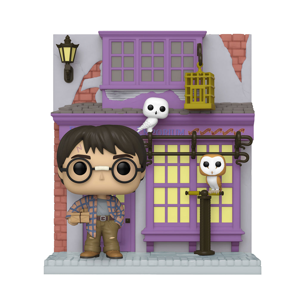 Imagen del producto Harry Potter y la figura Funko Pop de la tienda de búhos Eeylops con diorama