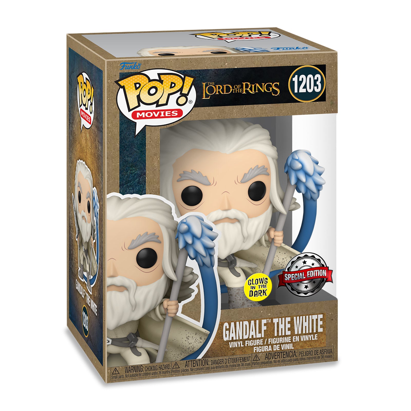 Imagen del producto El Señor de los Anillos - Gandalf con bastón Glow in the Dark Funko Pop Figura