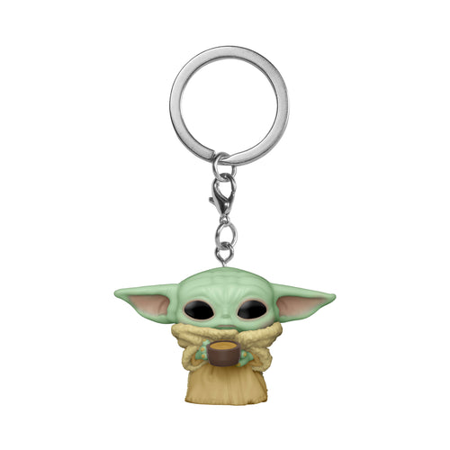 Imagen del producto Llavero Funko Pop de Grogu con taza - Star Wars The Mandalorian
